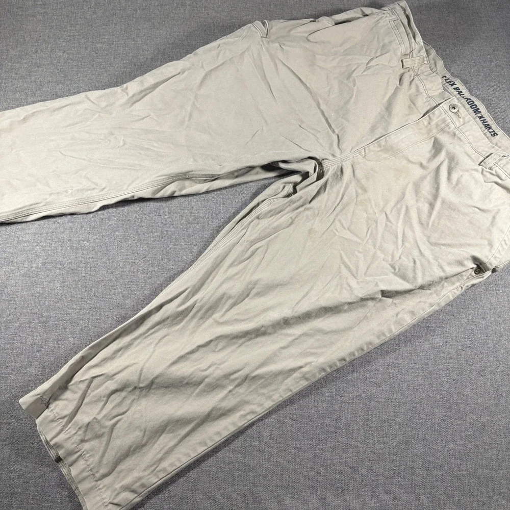 Duluth Trading Co Flex Ballroom Khakis Men 42x28 (Fits 42x25) Tan‎ Relaxed Fit